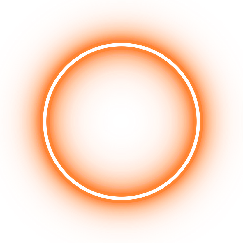 Neon orange circle icon